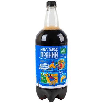Kvas Taras Spicy Fermented Drink with Gingerbread and Cinnamon Flavour 1.5l