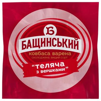 Колбаса Бащинский Телячья со сливками вареная высший сорт 400г