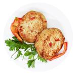 Котлета куриная жареная с болгарским перцем