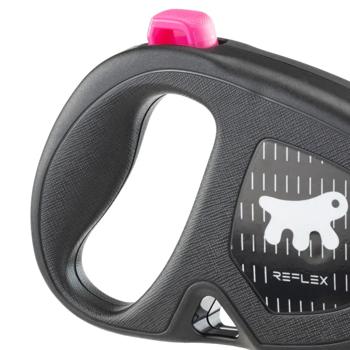 Повідець-рулетка для собак Ferplast Flippy One Reflex S - чорно-ліловий - купити, ціни на MasterZoo - фото 2