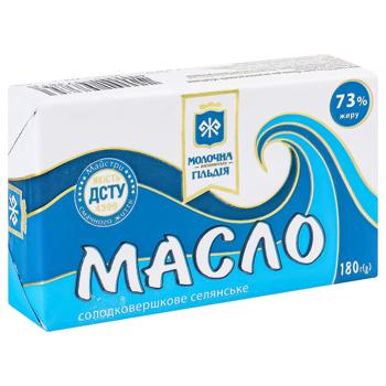 Масло Молочная гильдия Селянское 73% 180г - купить, цены на - фото 3