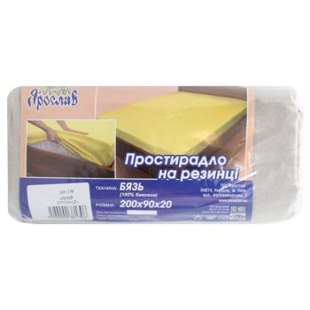 Yaroslav Gray Bed Sheet on Elastic Band 200x90x20cm - buy, prices for - photo 1