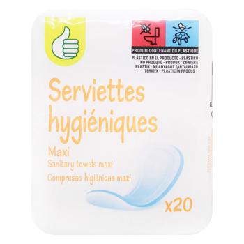 Auchan Maxi Sanitary Pads 20pcs - buy, prices for Auchan - photo 1