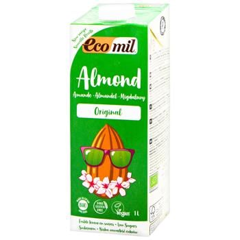 Молоко мигдальне Ecomil з сиропом агави органічне 1л