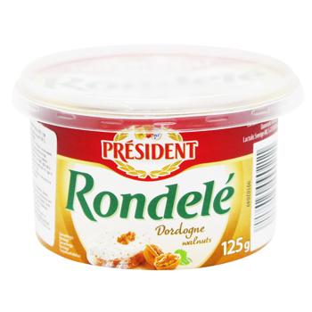 President Rondele Cheese with Dordogne Walnuts 70% 125g - buy, prices for NOVUS - photo 1