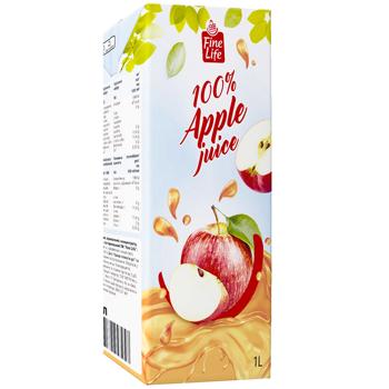 Сок Fine Life яблочный 1л