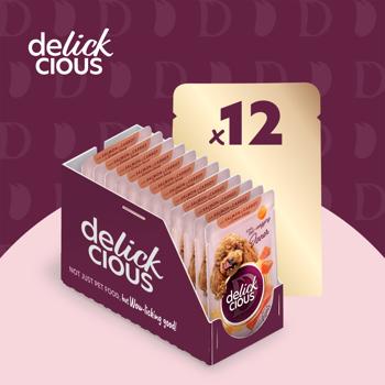 Корм вологий Delickcious Смужки з лососем та морквою для собак 85г - купити, ціни на MasterZoo - фото 4