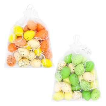 Egg in Bag Easter Pendants Set 3*4cm 24pcs in Assortment - buy, prices for WINETIME - photo 1