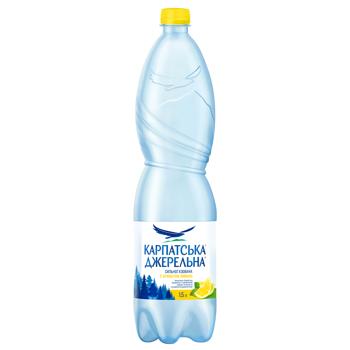 Karpatska Dzherelna Lemon Strongly Carbonated Mineral Water 1.5l - buy, prices for Chudo Market - photo 1