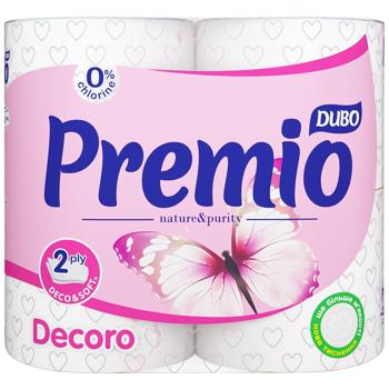 Miracle Premio Decoro 2-Ply Pnk Toilet Paper 4pcs - buy, prices for - photo 1