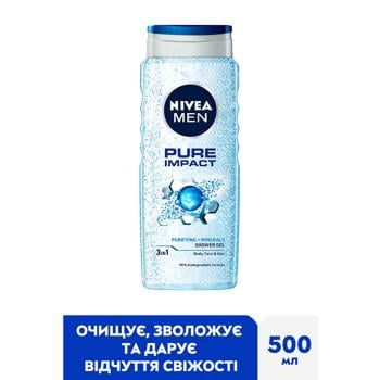 Гель для душа Nivea Men Pure Impact 500мл - купить, цены на МегаМаркет - фото 2