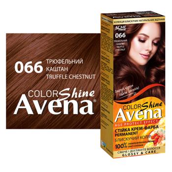 Крем-фарба для волосся стійка AVENA Shine Color 066 Трюфельний каштан - купити, ціни на - фото 2