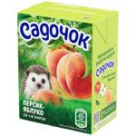 Сок Садочок персик-яблоко с мякотью 200мл