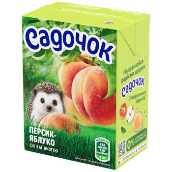 Сок Садочок персик-яблоко с мякотью 200мл - купить, цены на КОСМОС - фото 4