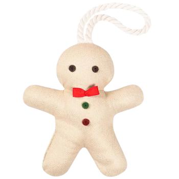 Pet Fun Новорічний Золотий пряник іграшка для собак 27,5х14,5 см - бежевий - купити, ціни на MasterZoo - фото 1