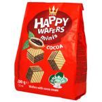 Вафлі Flis Happy Wafers з начинкою какао 200г