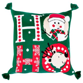 Подушка в'язана Прованс Ho-Ho-Ho 45*45см - купити, ціни на Ідеал - фото 1