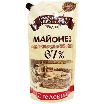 Майонез Национальные Украинские Традиции Столовый 67% 500г - купить, цены на Торба - фото 1