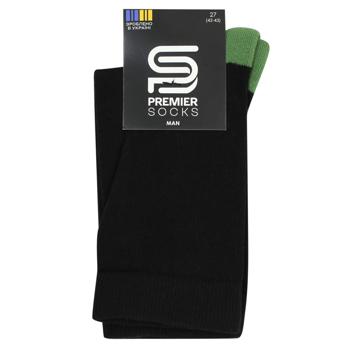 Шкарпетки Premier Socks Преміум чоловічі махровий слід р.27 зелено-чорний