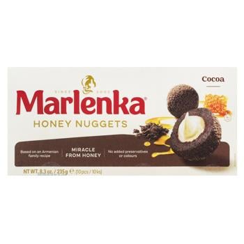 Кульки медові Marlenka Какао з молочно-вершковою начинкою та горіхами 235г - купити, ціни на - фото 2