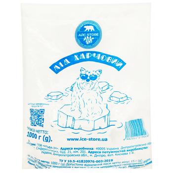 Лід харчовий Ice Store Кубики 1кг - купити, ціни на Cупермаркет "Харків" - фото 1