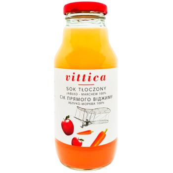 Сок Vittica Яблоко-морковь прямого отжима 330мл