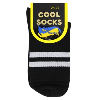 Cool Socks Striped Unisex Socks s.25-27 Black
