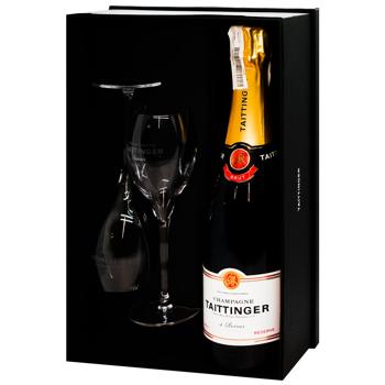 Шампанське Taittinger Brut Reserve біле брют +2 бокали 12,5% 0,75л - купити, ціни на - фото 2