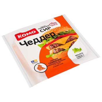 Сыр Комо Чеддер твердый ломтики 50% 135г - купить, цены на КОСМОС - фото 2