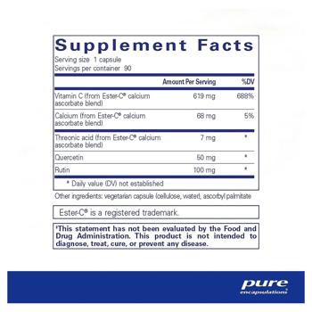 Ester-C і флавоноїди Pure Encapsulations 90 капсул - купити, ціни на - фото 3