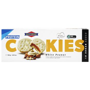 Quickbury Protein Cookies with White Chocolate and Peanuts 128g - buy, prices for Tavria V - photo 2