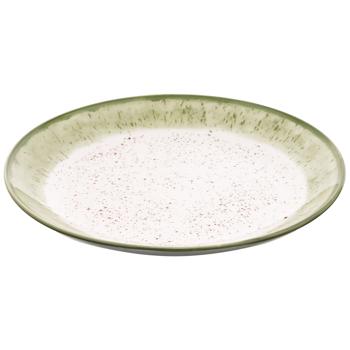 Тарілка Ardesto Siena десертна біло-зелена 19см - купити, ціни на За Раз - фото 1