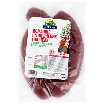 Колбаса Ятрань Домашняя на вишневых веточках полукопченая первый сорт