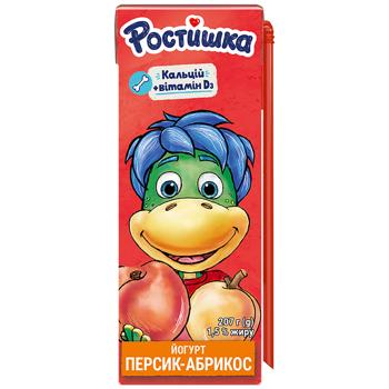 Йогурт Ростишка Персик-абрикос 1,5% 207г - купить, цены на Чудо Маркет - фото 1