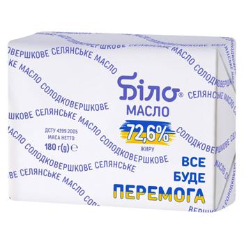 Bilo Selianske Sweet Cream Butter 72.6% 180g - buy, prices for Auchan - photo 1