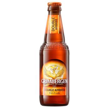 Пиво Grimbergen Double-Ambree полутемное 6,5% 0,33л - купить, цены на Grono - фото 1