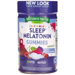 Мелатонін для сну, Sleep Melatonin, Just 4 Kids, Nature's Truth, для дітей, смак вишні, 40 веганських жувальних цукерок