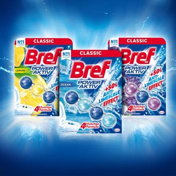 Блок для унитаза Bref Power Aktiv Океанская свежесть 3х50г - купить, цены на - фото 8