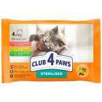 Корм вологий Club 4 Paws Premium для стерилізованих котів 80г х 4шт