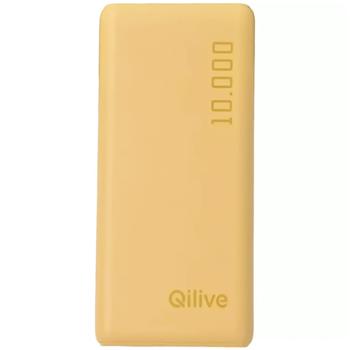 Универсальная мобильная батарея Qilive желтая 10000mAh - купить, цены на Auchan - фото 1