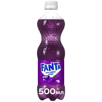 Fanta Grape Sugar-free Carbonated Drink 0.5l - buy, prices for Torba - photo 1