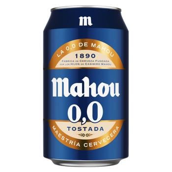 Mahou Tostada Semi-Dark Non-Alcoholic Beer 0.33l - buy, prices for NOVUS - photo 1