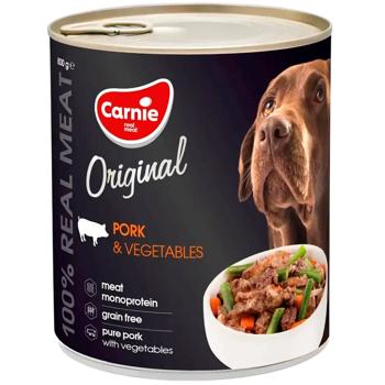 Корм влажный Carnie Original Mono Protein со свининой и овощами для собак 800г - купить, цены на MasterZoo - фото 1