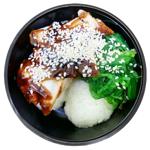 Боул с угрем и хияши вакаме 210г