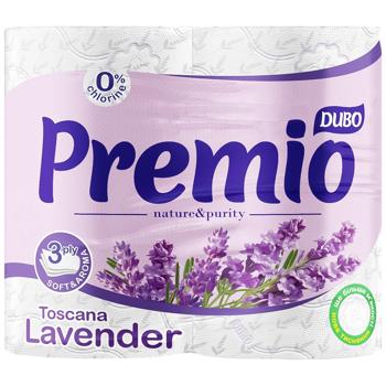 Туалетная бумага Диво Premio Toscana Lavender 3-слойная 4шт