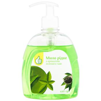 Auchan Liquid Soap with Aroma of Green Tea 450ml - buy, prices for Auchan - photo 1