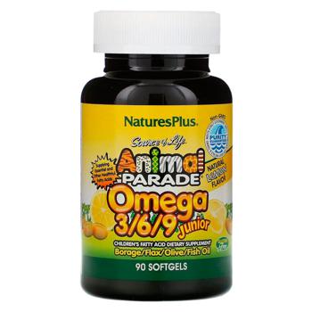 Natures Plus Animal Parade Lemon Flavored Omega 3-6-9 Junior 90 softgels - buy, prices for Biotus - photo 1