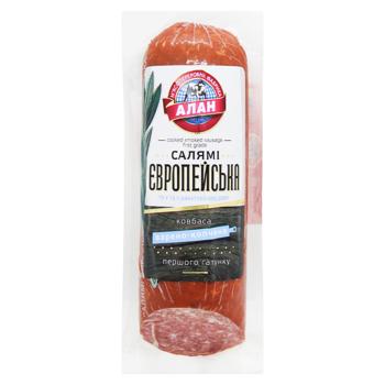 Alan European Salami Boiled-Smoked Half Sausage First Grade - buy, prices for NOVUS - photo 2