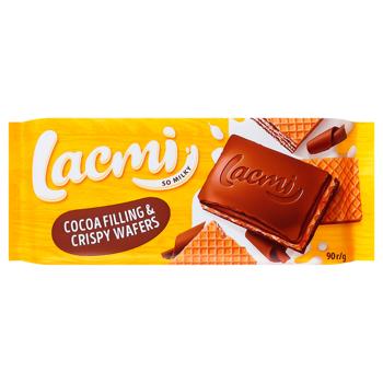 Шоколад молочний Roshen Lacmi з шоколадною начинкою та вафлею 90г - купити, ціни на Ідеал - фото 1