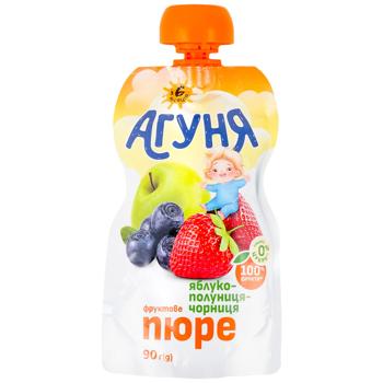 Agunya Apple-Strawberry-Blueberry Puree 90g